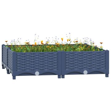 Fioriera Rialzata 80x80x23 cm in Polipropilene