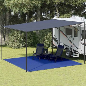 Tappeto da Tenda 400x400 cm Blu in HDPE