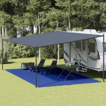 Tappeto da Tenda 400x700 cm Blu in HDPE