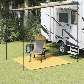 Tappeto da Tenda Beige 250x250 cm HDPE