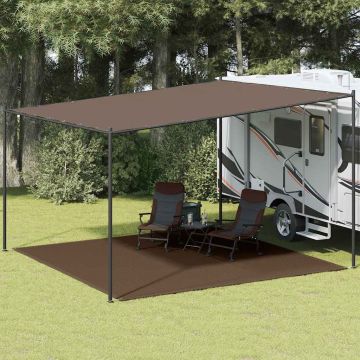 Tappeto da Tenda 400x400 cm Marrone