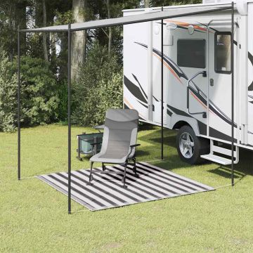 Tappeto da Tenda 200x200 cm Antracite e Bianco