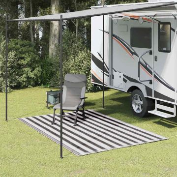 Tappeto da Tenda 200x300 cm Antracite e Bianco