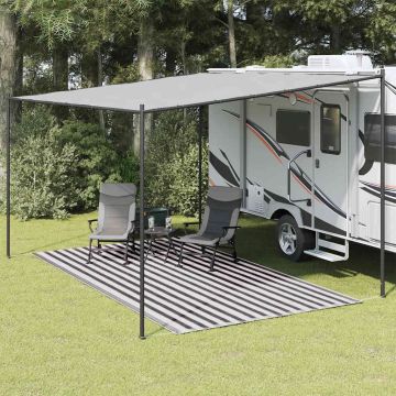Tappeto da Tenda 250x400 cm Antracite e Bianco