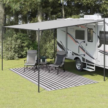Tappeto da Tenda 250x450 cm Antracite e Bianco