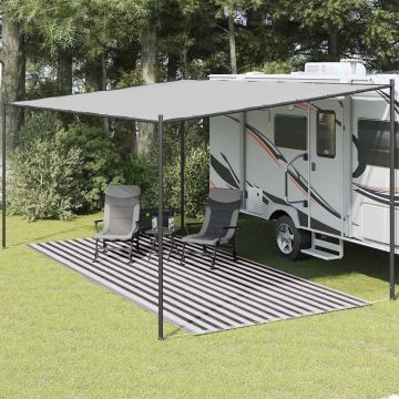 Tappeto da Tenda 250x600 cm Antracite e Bianco