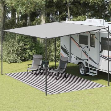 Tappeto da Tenda 300x600 cm Antracite e Bianco