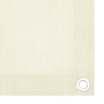 Schermo Frangivista per Balcone Crema 90x400 cm in HDPE