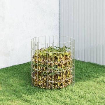Compostiera da Giardino Ø50x50 cm in Acciaio Zincato