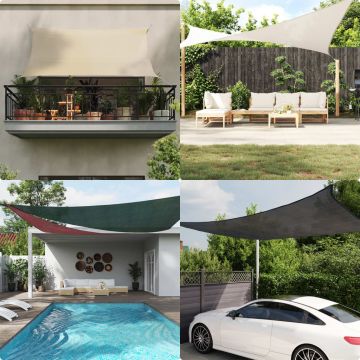 Vela Parasole 160 g/m² Arancione 3,5x5 m in HDPE
