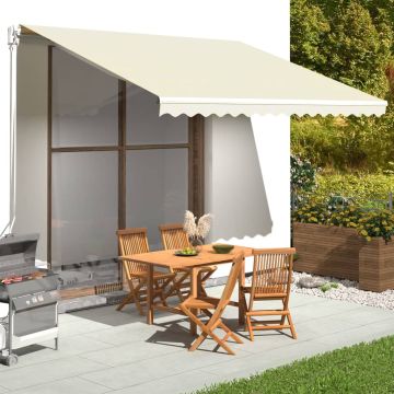 Tessuto di Ricambio per Tenda da Sole Crema 400x350 cm Poliestere
