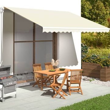 Tessuto di Ricambio per Tenda da Sole Crema 450x350 cm Poliestere