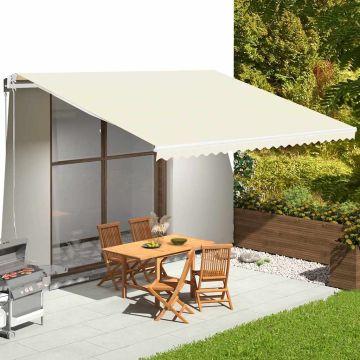 Tessuto di Ricambio per Tenda da Sole Crema 500x350 cm Poliestere