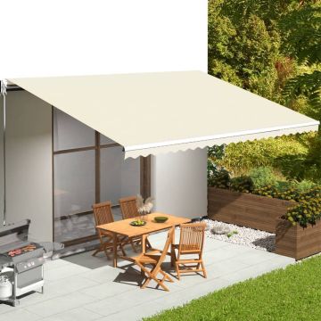 Tessuto di Ricambio per Tenda da Sole Crema 600x350 cm Poliestere