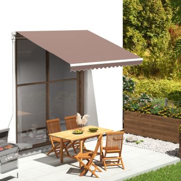 Tessuto di Ricambio per Tenda da Sole Marrone 300x250 cm Poliestere