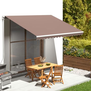 Tessuto di Ricambio per Tenda da Sole Marrone 400x300 cm Poliestere
