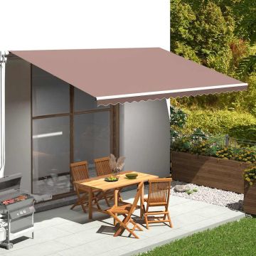 Tessuto di Ricambio per Tenda da Sole Marrone 500x300 cm Poliestere