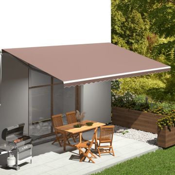 Tessuto di Ricambio per Tenda da Sole Marrone 600x300 cm Poliestere