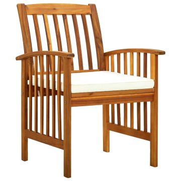 Set di 6 sedie da giardino con Cuscini Legno Massello di Acacia