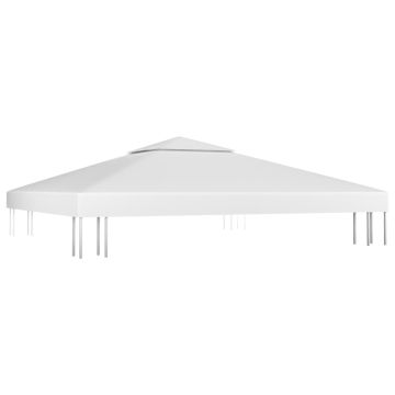 Copertura Superiore per Gazebo a 2 Strati 310 g/m² 3x3 m Bianca