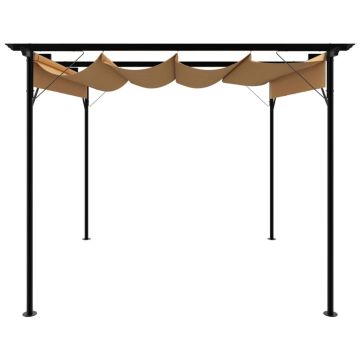 Pergola con Tetto Retrattile Talpa 3x3m in Acciaio 180 g/m²