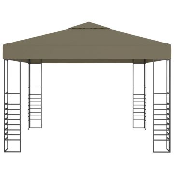 Gazebo da Giardino 3x3 m Grigio Talpa 180 g/m²