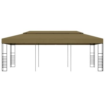 Gazebo da Giardino 6x3x2,7 m Grigio Talpa 180 g/m²