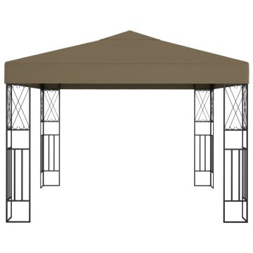 Gazebo 3x3 m Grigio Talpa in Tessuto