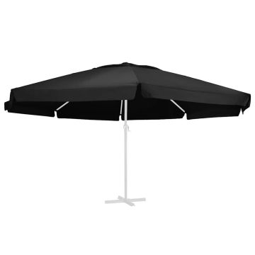 Telo di Ricambio per Ombrellone Nero 610 cm