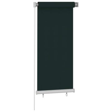 Tenda a Rullo per Esterni 65(L)x140(A) cm Verde scuro HDPE