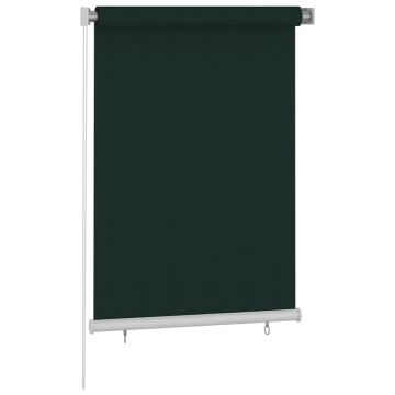 Tenda a Rullo per Esterni 105(L)x140(A) cm Verde scuro HDPE