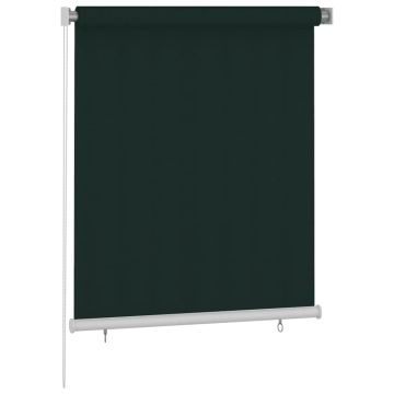 Tenda a Rullo per Esterni 125(L)x140(A) cm Verde scuro HDPE