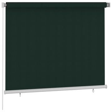 Tenda a Rullo per Esterni 185(L)x140(A) cm Verde scuro HDPE