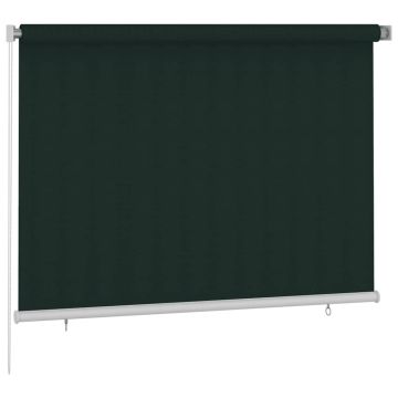 Tenda a Rullo per Esterni 205(L)x140(A) cm Verde scuro HDPE