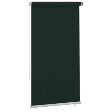 Tenda a Rullo per Esterni 125(L)x230(A) cm Verde scuro HDPE