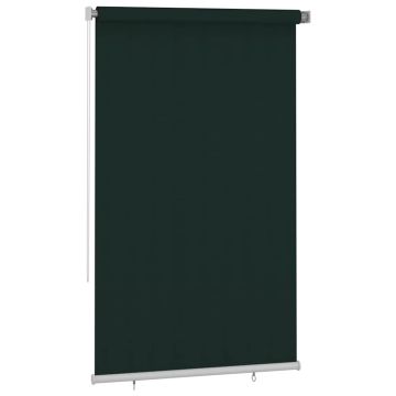Tenda a Rullo per Esterni 145(L)x230(A) cm Verde scuro HDPE