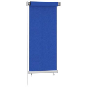 Tenda a Rullo per Esterni 65(L)x140(A) cm Blu HDPE
