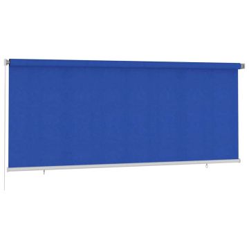 Tenda a Rullo per Esterni 355(L)x140(A) cm Blu HDPE