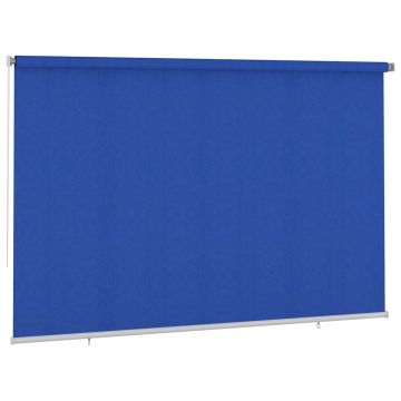 Tenda a Rullo per Esterni 355(L)x230(A) cm Blu HDPE