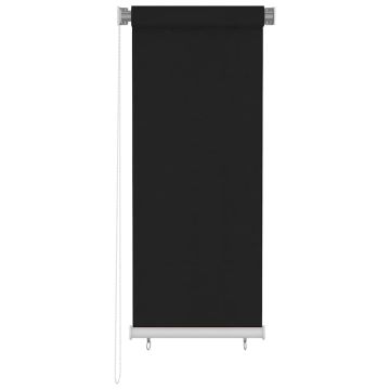 Tenda a Rullo per Esterni 65(L)x140(A) cm Nera