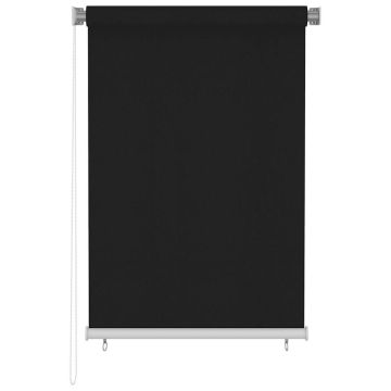 Tenda a Rullo per Esterni 105(L)x140(A) cm nera