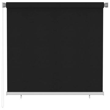 Tenda a Rullo per Esterni 165(L)x140(A) cm nera