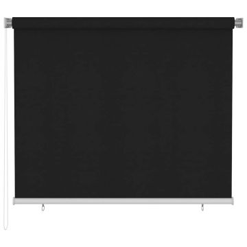 Tenda a Rullo per Esterni 185(L)x140(A) cm Nera