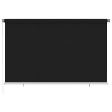 Tenda a Rullo per Esterni 245(L)x140(A) cm nera