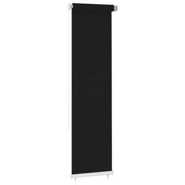Tenda a Rullo per Esterni 65(L)x230(A) cm in HDPE nero
