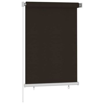 Tenda a Rullo per Esterni 105(L)x140(A) cm Marrone HDPE