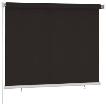 Tenda a Rullo per Esterni 185(L)x140(A) cm Marrone HDPE