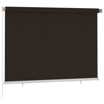 Tenda a Rullo per Esterni 205(L)x140(A) cm Marrone HDPE