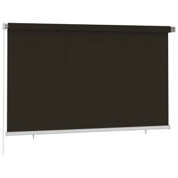 Tenda a Rullo per Esterni 245(L)x140(A) cm Marrone HDPE