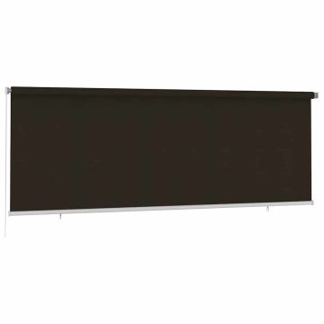 Tenda a Rullo per Esterni 405(L)x140(A) cm Marrone HDPE